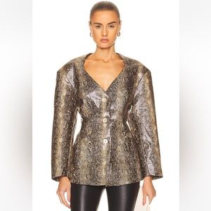Ganni Snakeskin Blazer 36